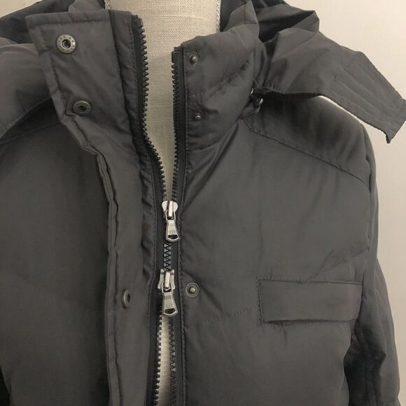 UGG Lambskin 80/20 Duck Down Belted Hooded Mid Length Puffer Coat Woman Size M - Picture 6 of 16